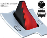 BLACK & RED TOP GRAIN LEATHER GEAR GAITER FOR CHRYSLER CROSSFIRE 2003-2008