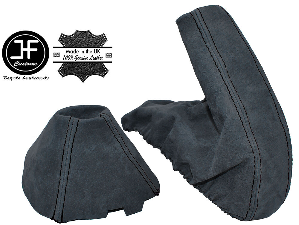 BLACK STITCH FOR BMW 1 SERIES E81 E82 E87 E88 2005-2012 AUTO GRAPHITE SUEDE SET