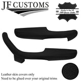BLACK LEATHER 2X DOOR HANDLE ARMREST COVER FOR BMW 2002 E10 TI TII TURBO