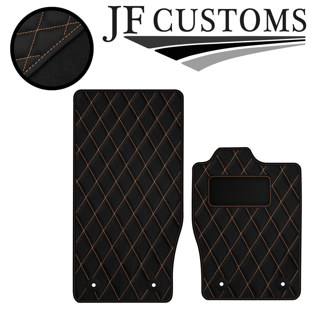 BEIGE DIAMOND STITCH VINYL 2X TAILORED FLOOR CARPET FOR JAGUAR F-TYPE 13-21 JF1