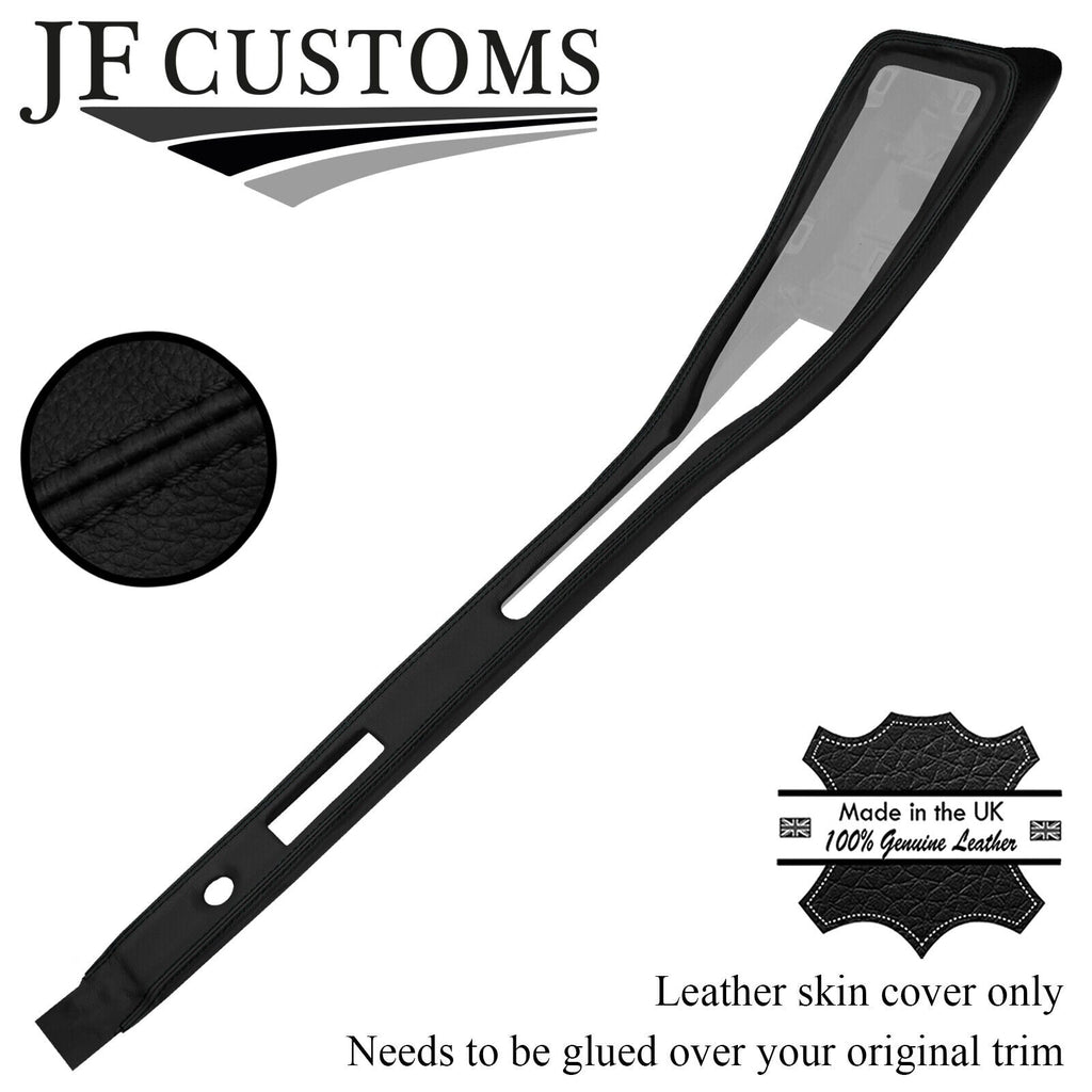 BLACK STITCH LEATHER TOP CENTRE CONSOLE TRIM SKIN COVER FITS LOTUS EVORA 09-18