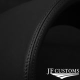 BLACK STITCH SPEEDO HOOD LEATHER COVER FOR FIAT 500 2015-2020 CUSTOM NEW