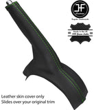 GREEN STITCH TOP GRAIN LEATHER HANDBRAKE GAITER FITS FORD MONDEO MK3 2001-2006