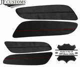 RED STITCH REAR DOOR TRIM ARMREST 4X LEATHER COVERS FOR BMW E82 COUPE 04-13