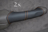 FITS CHRYSLER PT CRUISER 2X DOOR HANDLE orange stitch COVERS CUSTOM NEW