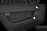 BLACK STITCH 2X DOOR CARD TRIM LEATHER SKIN COVERS FITS AUDI TT MK1 1998-2006