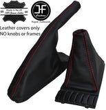 RED STITCH TOP GRAIN LEATHER GEAR & HANDBRAKE GAITER FITS VW GOLF MK2 82-91