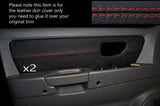 RED STITCH 2X FRONT DOOR CARD TRIM SKIN COVERS FITS HYUNDAI TERRACAN 01-06