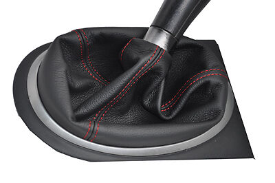 FITS HONDA CIVIC COUPE 01-03 GEAR GAITER LEATHER red stit CUSTOM NEW MADE IN UK