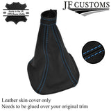 FITS IVECO DAILY VAN 99-06 GEAR GAITER LEATHER light blue stitch CUSTOM NEW