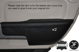 BLACK STITCH 2X REAR DOOR ARMREST SKIN COVERS FITS RANGE ROVER VOGUE L322