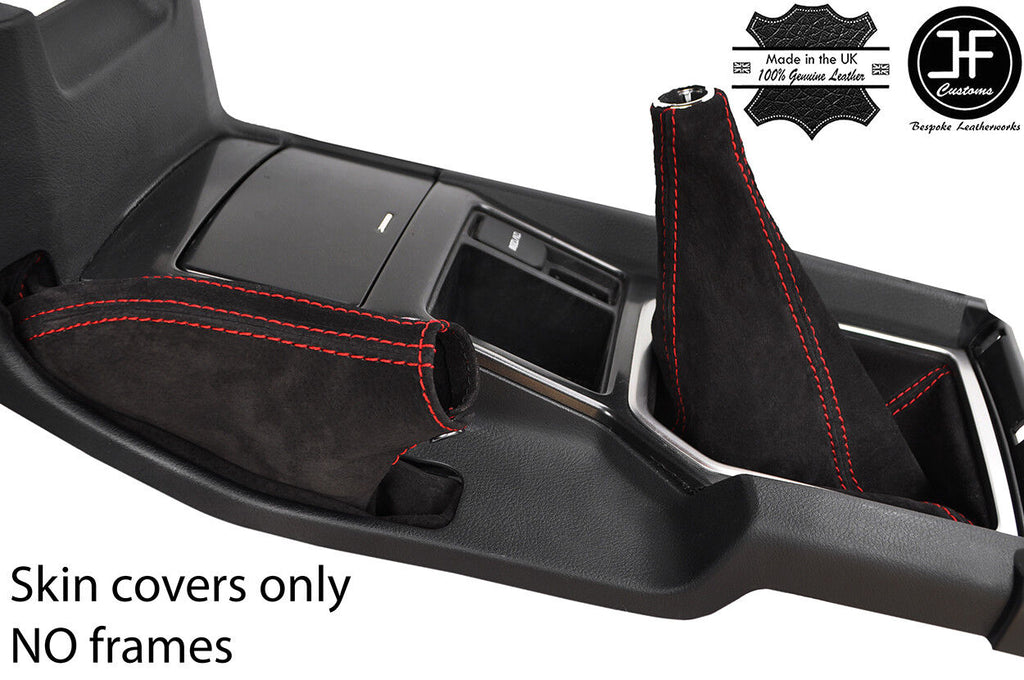 RED STITCH REAL SUEDE GEAR & HANDBRAKE GAITER FOR TOYOTA LAND CRUISER 09-17