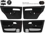 BROWN STITCH 4X DOOR CARD KIT LTHR SUEDE COVERS FOR FORD SIERRA RS COSWORTH JF1