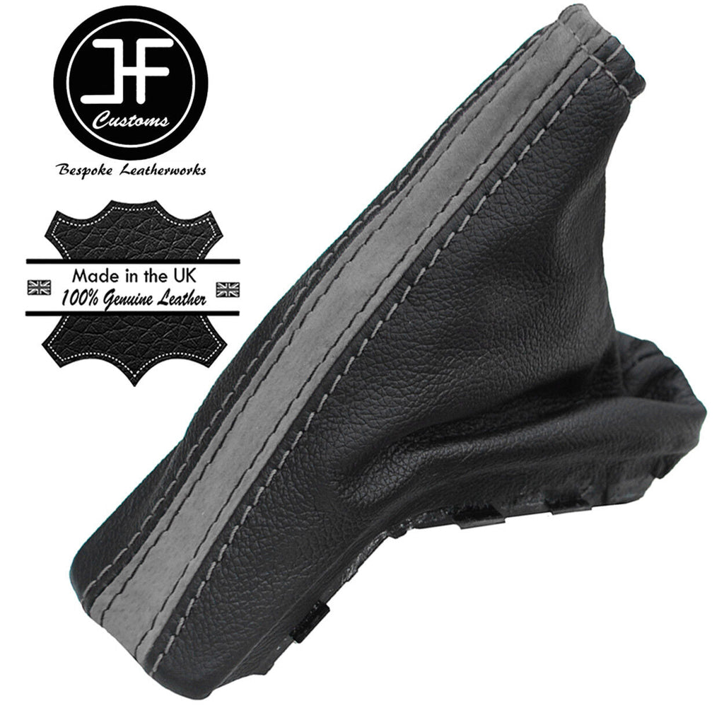 BLACK LEATHER & GREY SUEDE HANDBRAKE GAITER FOR VAUXHALL OPEL ASTRA MK5 H 05-10