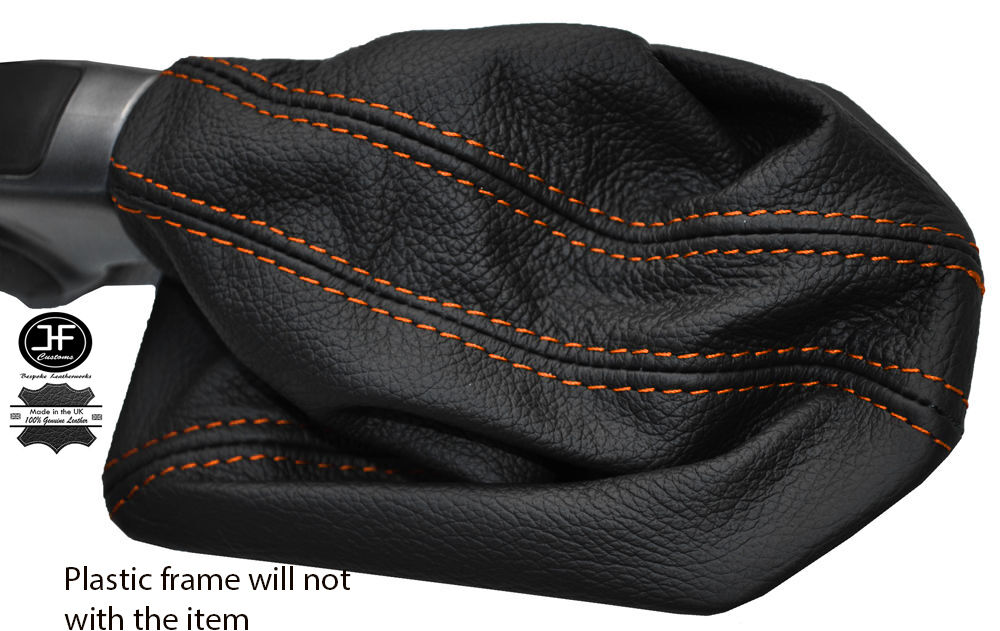 ORANGE STITCHING LEATHER GEAR GAITER FITS LAND ROVER DISCOVERY 3 LR3 04-09