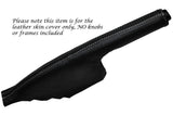 WHITE STITCH LEATHER HANDBRAKE GAITER FITS VW UP SEAT MII SKODA CITIGO 11-15
