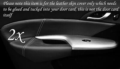 WHITE STITCH FITS  HONDA CIVIC 06-12 2X FRONT DOOR CARD TRIM LEATHER COVERS ONLY