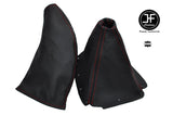 RED STITCH LEATHER GEAR GAITER & HANDBRAKE GAITER FITS MAZDA MX5 MK2 98-05 NB