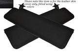 BLACK STITCHING FITS TRIUMPH MAYFLOWER 2X SUN VISORS LEATHER SKIN COVERS ONLY