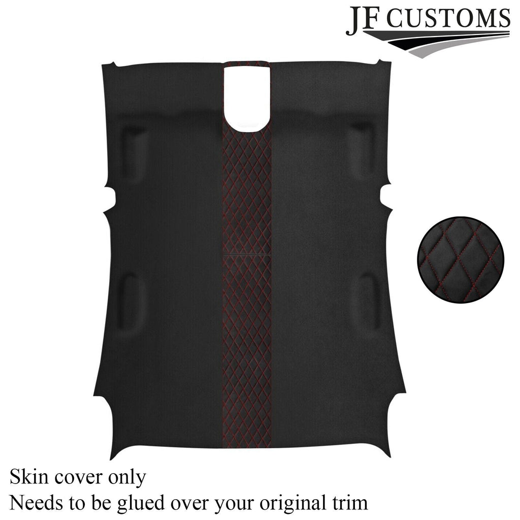 DSG2 DARK RED STITCH D GREY LUXE SUEDE HEADLINER COVER FOR JAGUAR S TYPE 99-07