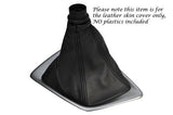 BLACK STITCH LEATHER MANUAL GEAR GAITER FITS TOYOTA AURIS 2012-2014 CUSTOM NEW
