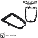 RED LEATHER GEAR SURROUND COVER+PLASTIC FRAME FOR VAUXHALL ASTRA MK6 J 09-15