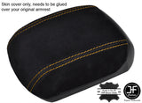 YELLWO STITCH REAL SUEDE ARMREST COVER FITS CHEVROLET CRUZE 2011-2015 CUSTOM NEW