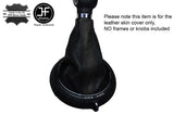 BLACK & BLACK STRIPE LEATHER MANUAL GEAR GAITER FITS BMW MINI F55 F56 14-16