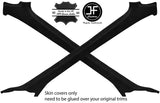 BLACK STITCH 2X A PILLAR SUEDE COVERS FOR MAZDA RX7 FC3S 86-91 CONVERTIBLE