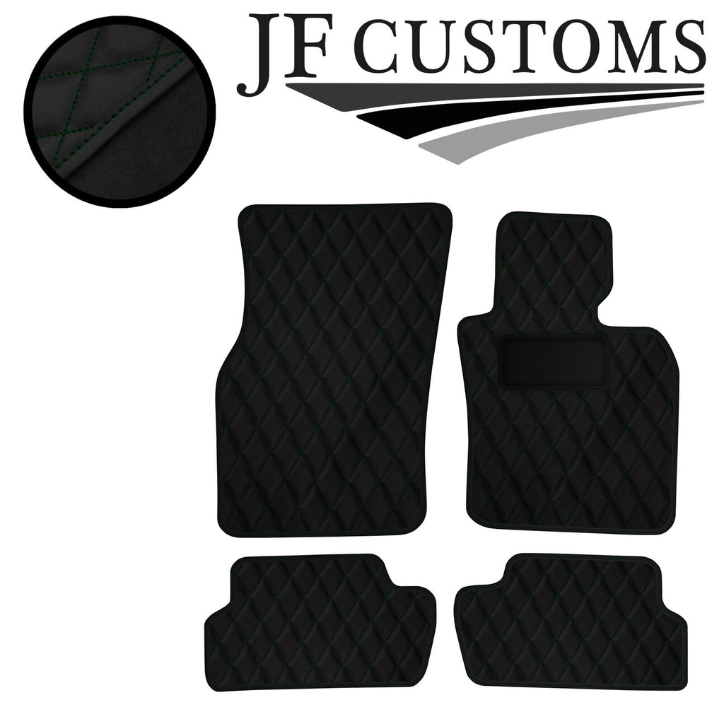 D GREEN DIAMOND STITCH VINYL 4XTAILORED FLOOR CARPETS FOR BMW MINI F56 13-21 JF1