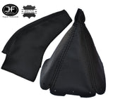 BLACK STITCH FITS MAZDA MIATA MX5 MK2 1998-2005 LEATHER GEAR HANDBRAKE GAITER