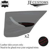 RED STITCH LEATHER 2X REAR DOOR ARMREST COVER FOR BMW F30 11-18 SALOON