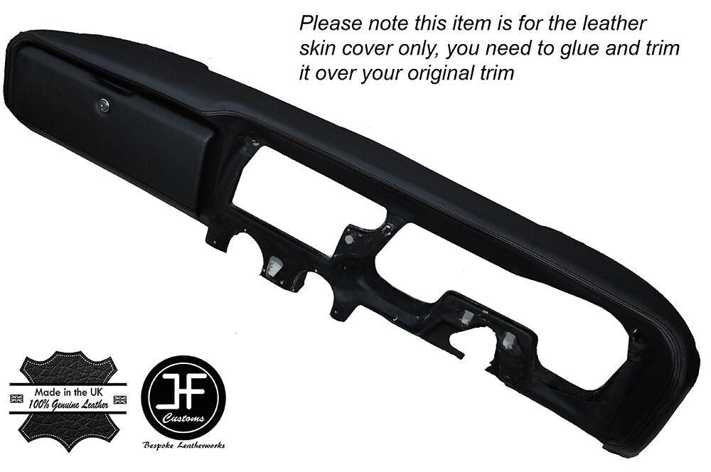 BLACK STITCH DASH DASHBOARD LEATHER SKIN COVER FITS RELIANT SCIMITAR GTE SE5A