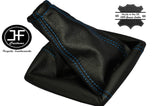 BLUE STITCH FITS OMEGA C 1999-2003 GEAR SHIFT STICK GAITER BLACK LEATHER