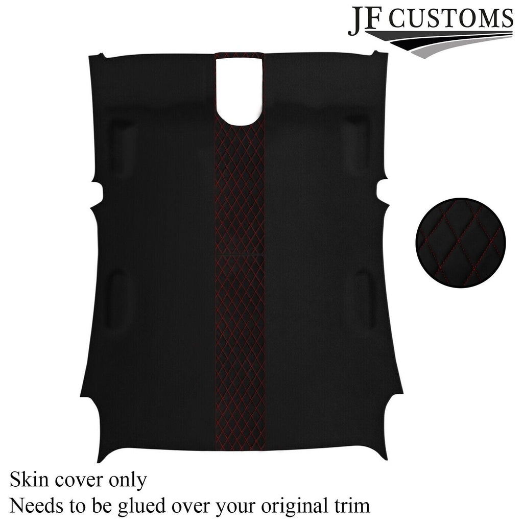 DSG2 RED DIAMOND STITCH LUXE SUEDE HEADLINER COVER FOR JAGUAR S TYPE 99-07