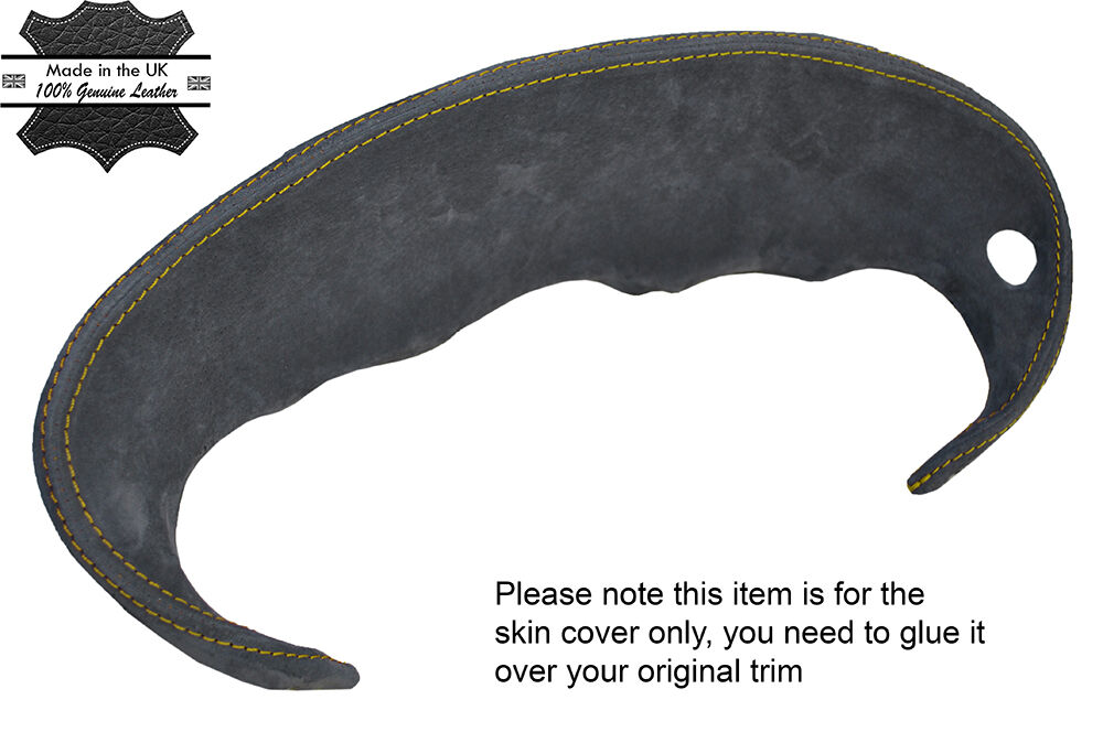YELLOW STICH INSTRUMENT GREY PU SUEDE COVER FITS PORSCHE 986 BOXSTER 911 996