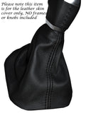 BLACK STITCH MANUAL LEATHER GEAR GAITER FITS RANGE ROVER EVOQUE 2011-2015