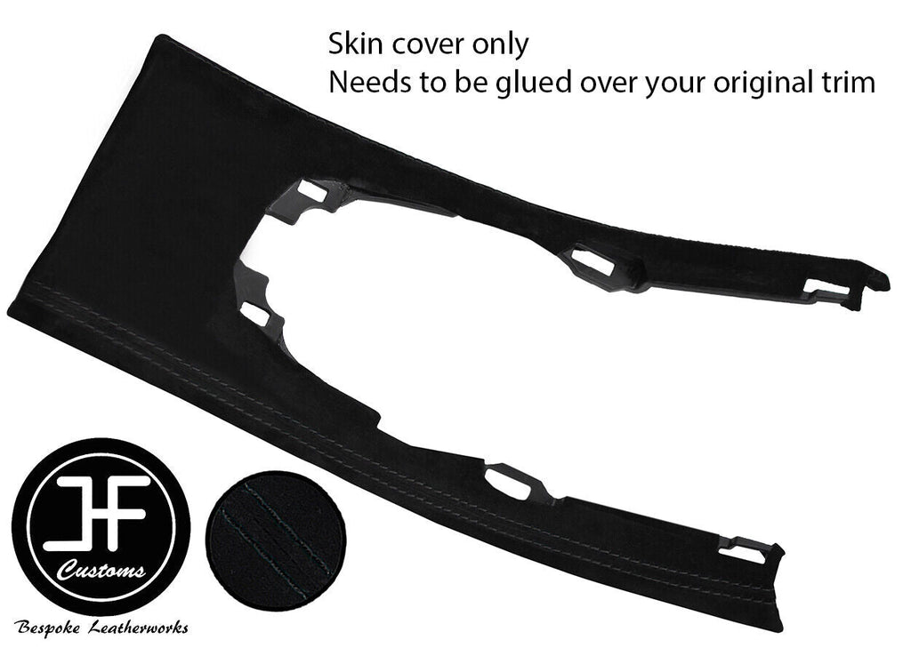 BLACK STITCHING CONSOLE GEAR SURROUND SUEDE FITS NISSAN PULSAR 2014-2019