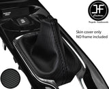 BLACK STITCH CARBON FIBER VINYL MANUAL GEAR GAITER FOR HONDA HR-V HRV 2014-2019