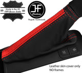 BLACK & RED LEATHER HANDBRAKE GAITER FITS VAUXHALL OPEL COMBO D MK3 2013-2018