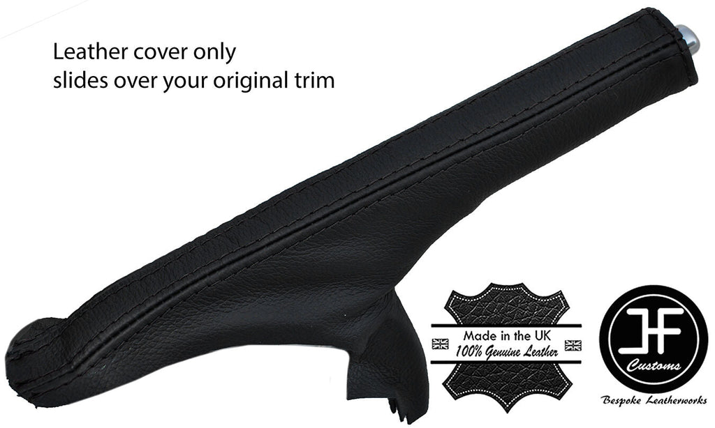 BLACK STITCHING LEATHER HANDBRAKE GAITER FITS MAZDA 2 2008-2015 CUSTOM NEW