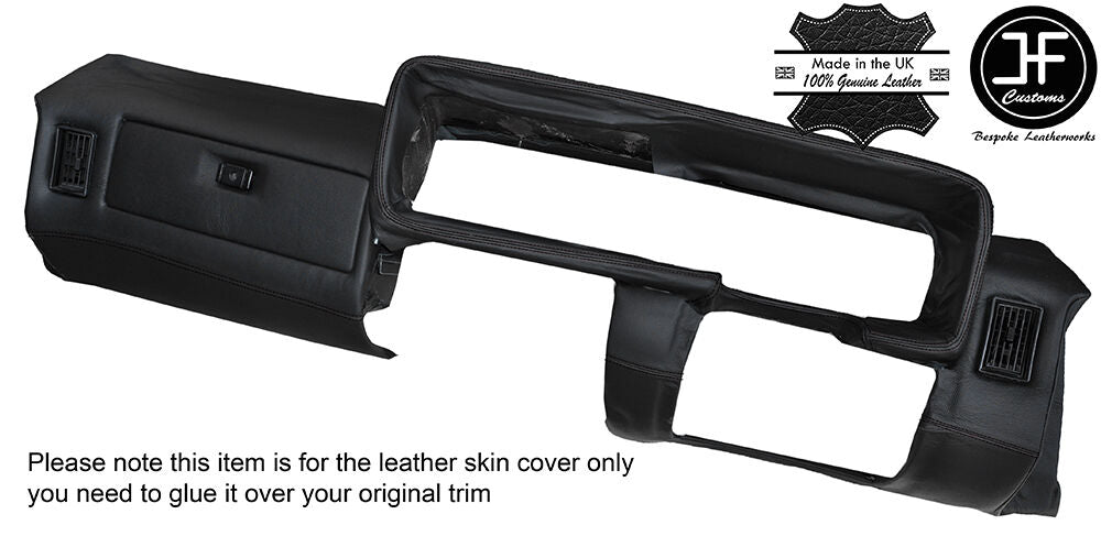 BLACK STITCHING DASH DASHBOARD LEATHER COVER FITS LOTUS EXCEL 1983-1991