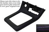PURPLE STITCH GEAR SURROUND LEATHER COVER FITS NISSAN SKYLINE GTS GTR R33 93-98
