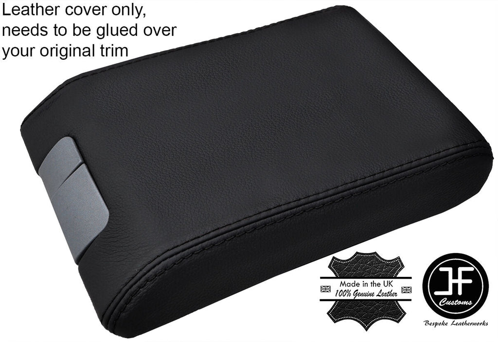 BLACK STITCHING ARMREST LID REAL LEATHER COVER FITS MERCEDES ML W163 2001-2005