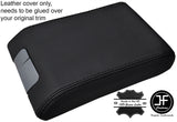 BLACK STITCHING ARMREST LID REAL LEATHER COVER FITS MERCEDES ML W163 2001-2005