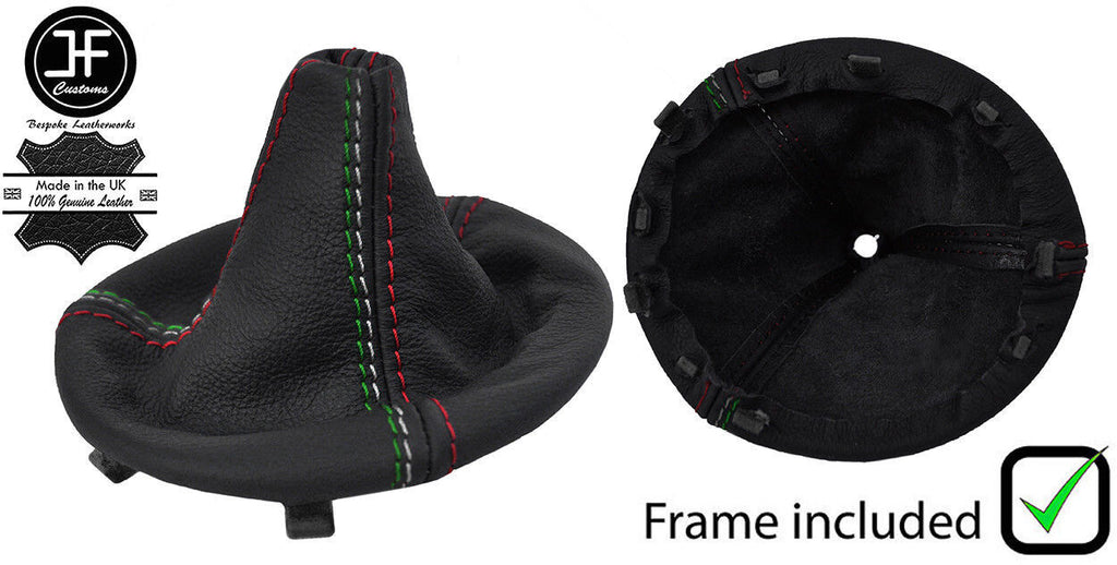 RED STITCH ITALIAN FLAG STITCH LEATHER GEAR+PLASTIC FRAME FOR FIAT 500 07-16
