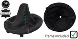 RED STITCH ITALIAN FLAG STITCH LEATHER GEAR+PLASTIC FRAME FOR FIAT 500 07-16