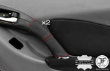 RED  STITCH 2X FRONT DOOR HANDLE LEATHER COVERS FITS TOYOTA CELICA MK7 99-05
