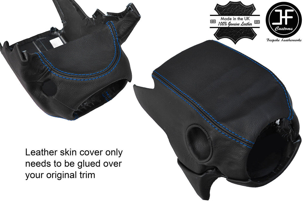 BLUE STITCH STEERING SHROUD COLUMN LEATHER COVER FITS LOTUS ELISE S2 2001-2010