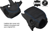 BLUE STITCH STEERING SHROUD COLUMN LEATHER COVER FITS LOTUS ELISE S2 2001-2010